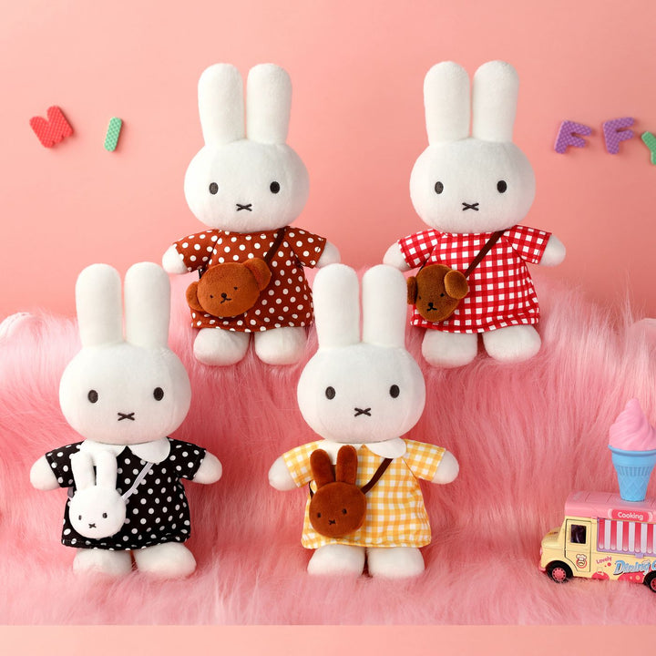 VIPO Miffy 黑波點連身裙毛公仔 | MIF37622