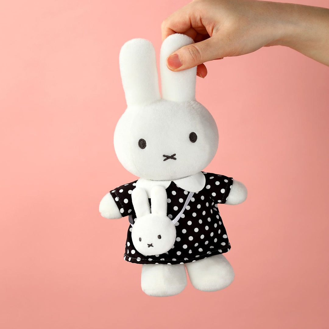 VIPO Miffy 黑波點連身裙毛公仔 | MIF37622