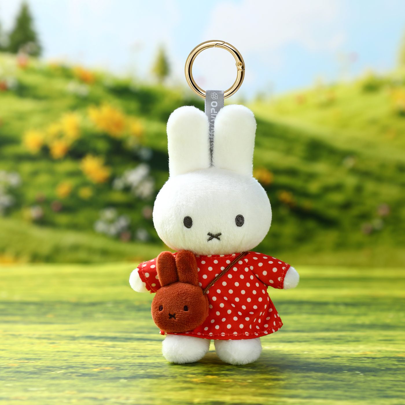 VIPO Miffy 毛絨鑰匙扣 - 紅底白點梅蘭妮包 | MIF37636
