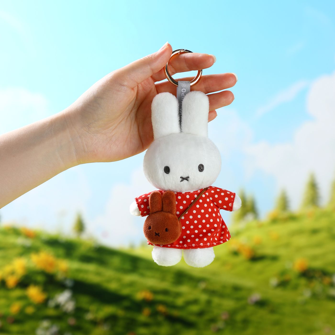 VIPO Miffy 毛絨鑰匙扣 - 紅底白點梅蘭妮包 | MIF37636