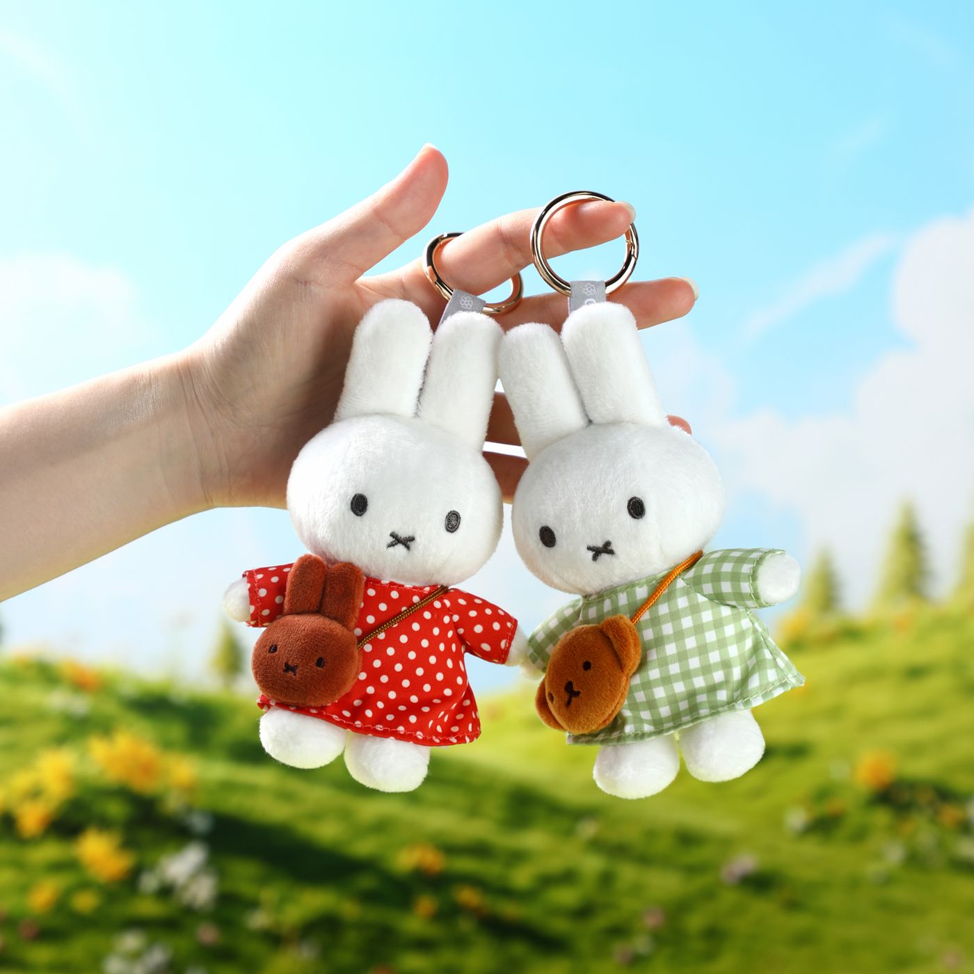 VIPO Miffy 毛絨鑰匙扣 - 紅底白點梅蘭妮包 | MIF37636