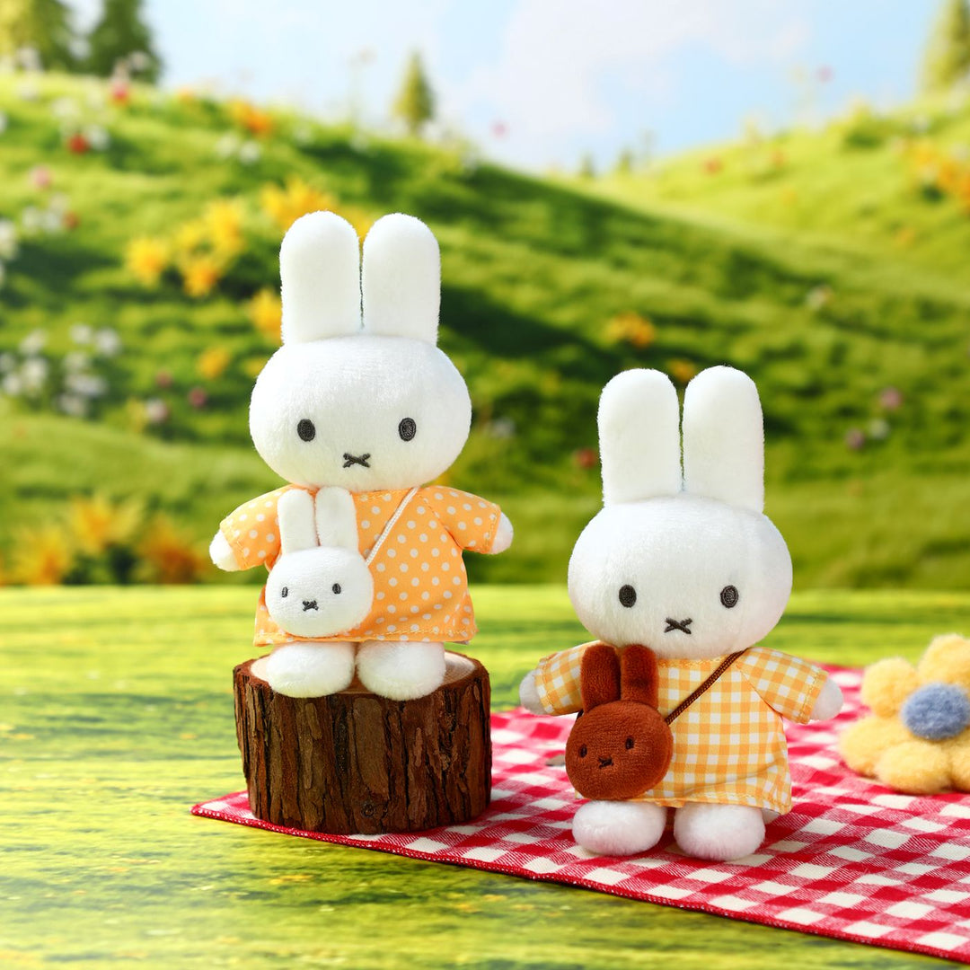 VIPO Miffy 毛絨鑰匙扣 - 黃底白點米菲包 | MIF37638