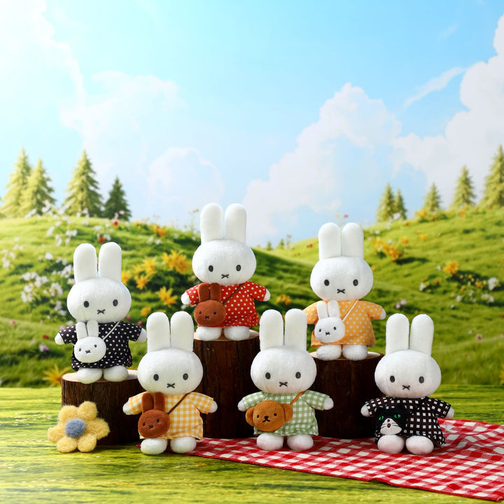VIPO Miffy 毛絨鑰匙扣 - 黃底白點米菲包 | MIF37638