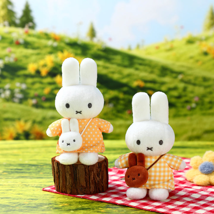 VIPO Miffy 毛絨鑰匙扣 - 黃白格紋梅蘭妮包 | MIF37639