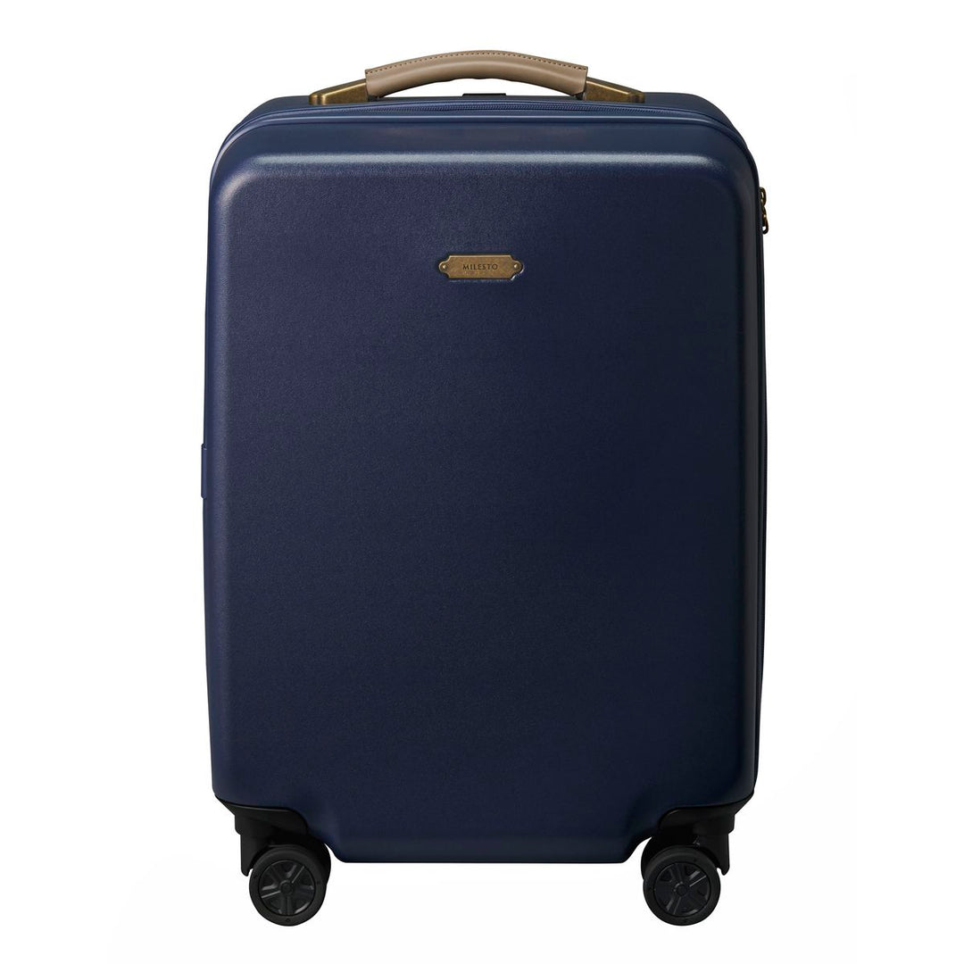 MILESTO UTILITY Classy Designed Cabin Size Luggage 37L - Navy MLS557-NBL