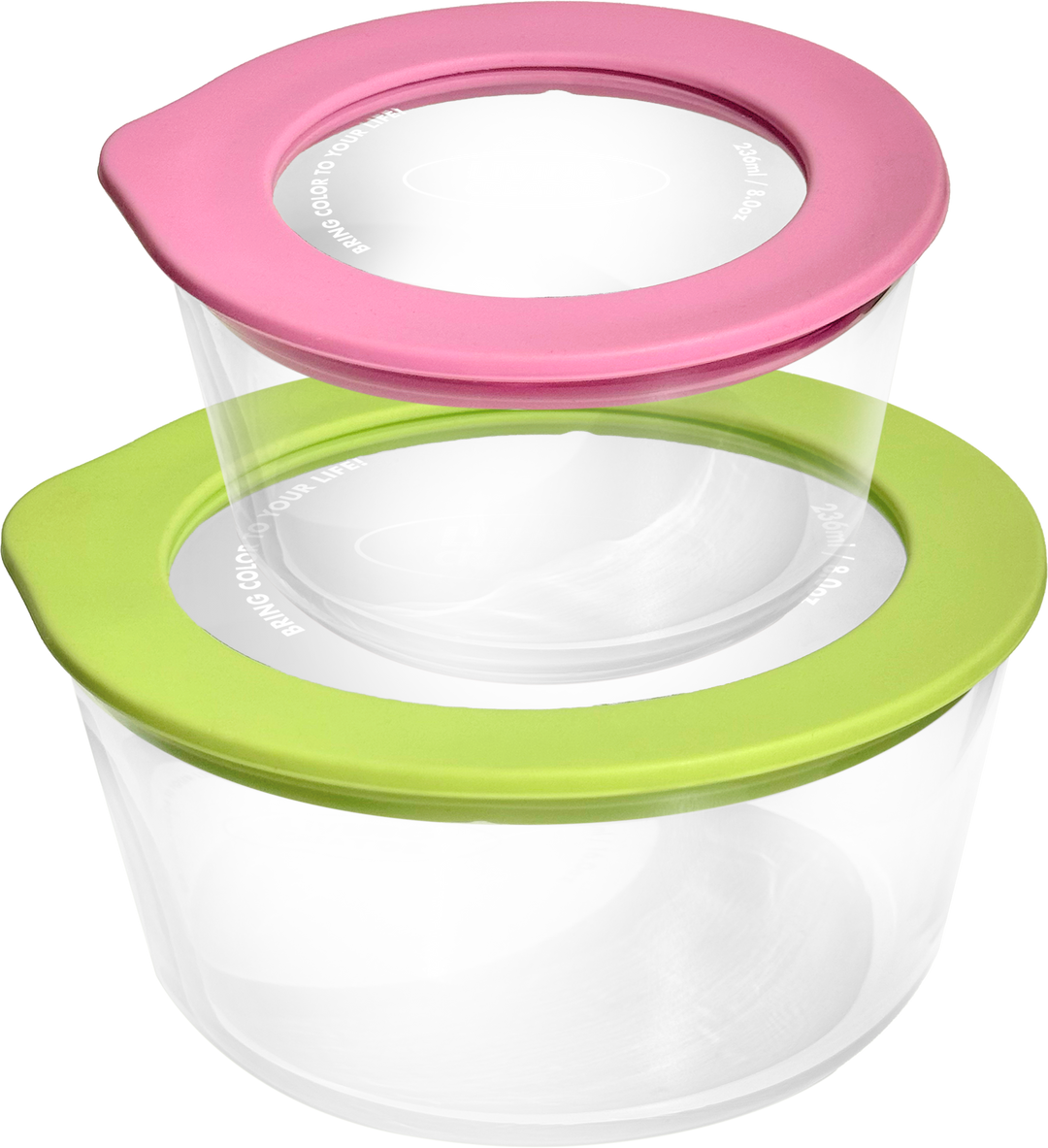 Living Creator Round Lock 圓形密實玻璃盒 2 件套裝 | RLSET