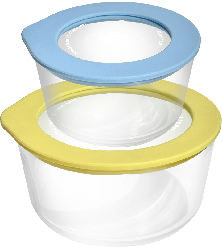 Living Creator Round Lock 圓形密實玻璃盒 2 件套裝 | RLSET