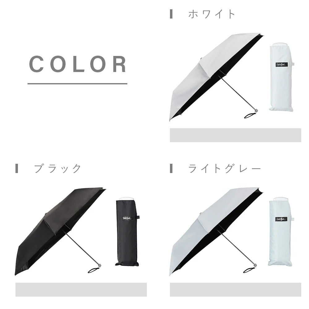 Waterfront Pokeflat Sunshade Folding Umbrella 50cm Silver Handle WF-S350-0773BK