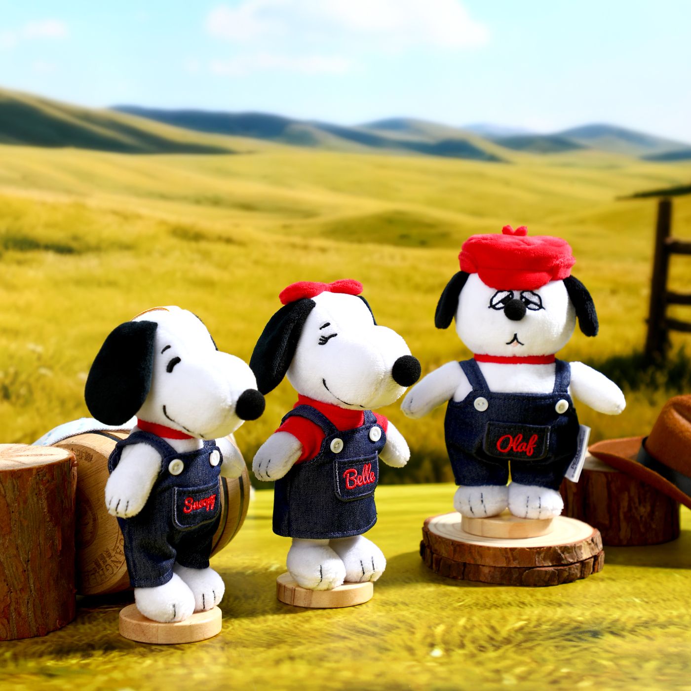 VIPO Peanuts 牛仔毛絨鑰匙扣盲盒 (一箱6個不重複) | SP37597-SET6
