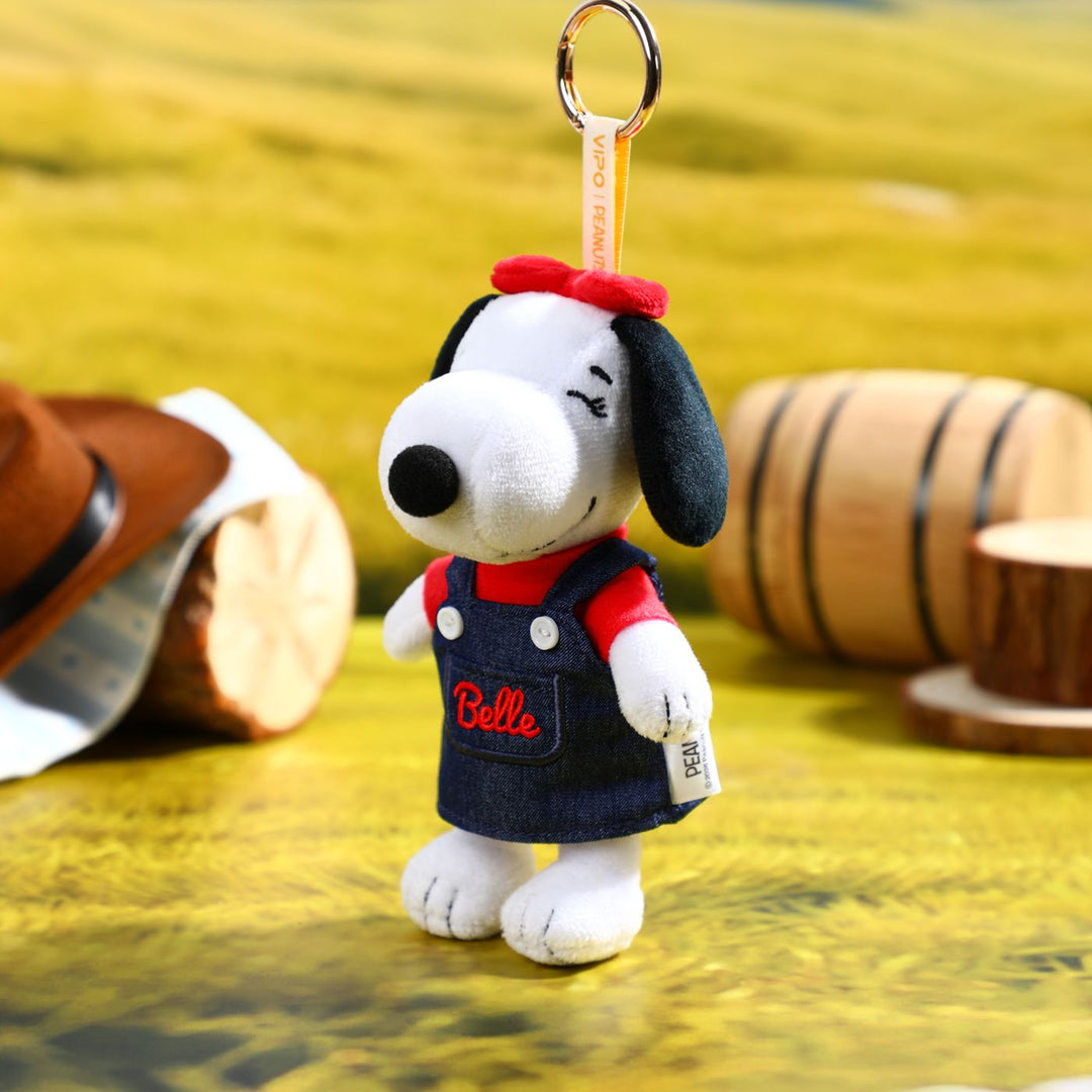 VIPO Peanuts 牛仔毛絨鑰匙扣盲盒 (一箱6個不重複) | SP37597-SET6
