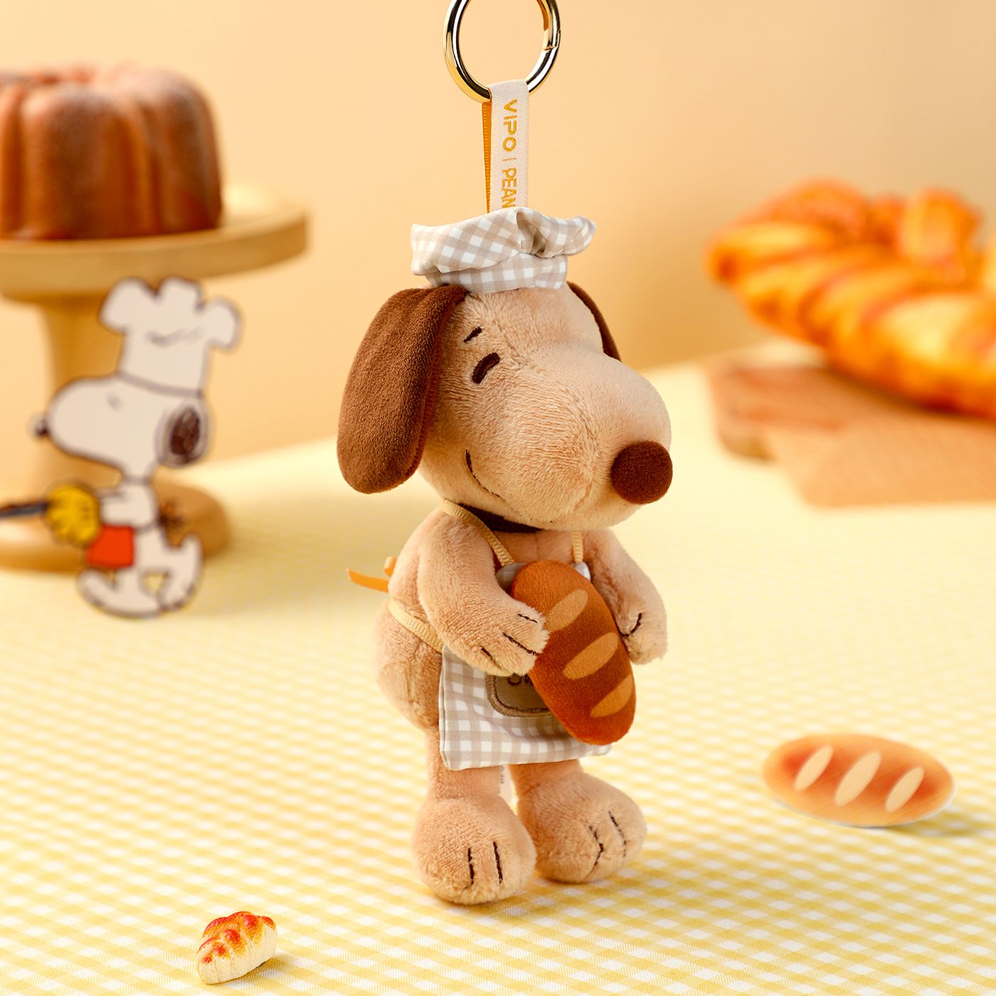 VIPO Peanuts Snoopy 烘焙系列毛毛鎖匙扣盲盒 (1箱6個不重覆) | SP37593-SET6