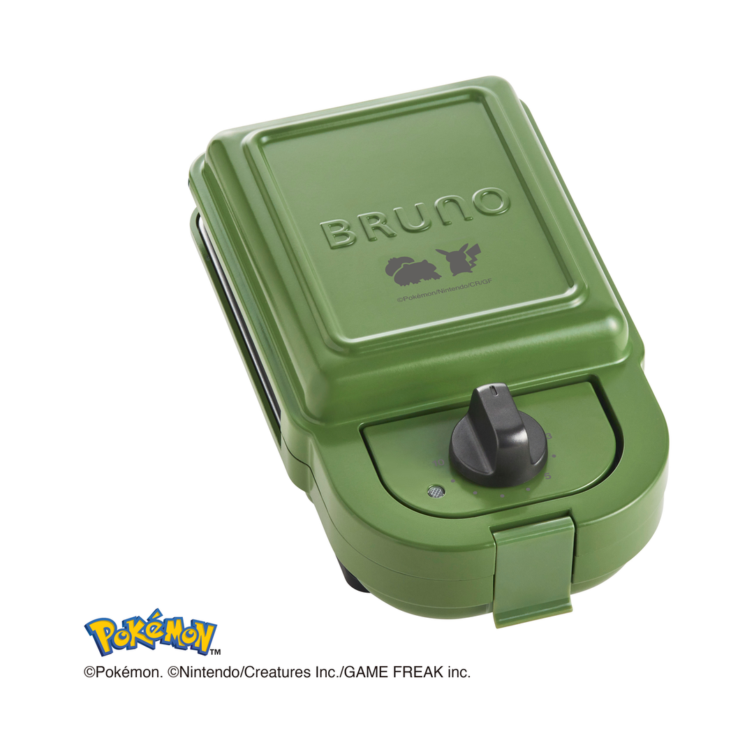 [Pre-Order Offer] Pokémon Limited Edition Single Hot Sandwich Maker (Green) - Free Taiyaki Plate Included! (Estimated delivery by November 10th)