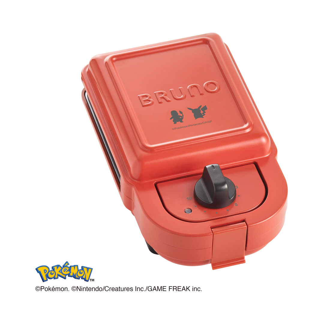 [Pre-Order Offer] Pokémon Limited Edition Single Hot Sandwich Maker (Red) - Free Taiyaki Plate Included! (Estimated delivery by November 10th)