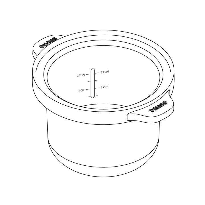 配件：BRUNO BOE127 飯煲內鍋 - 白色