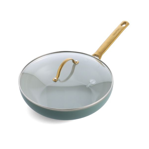 GP: Padova Skyblue Wok with Lid 28cm