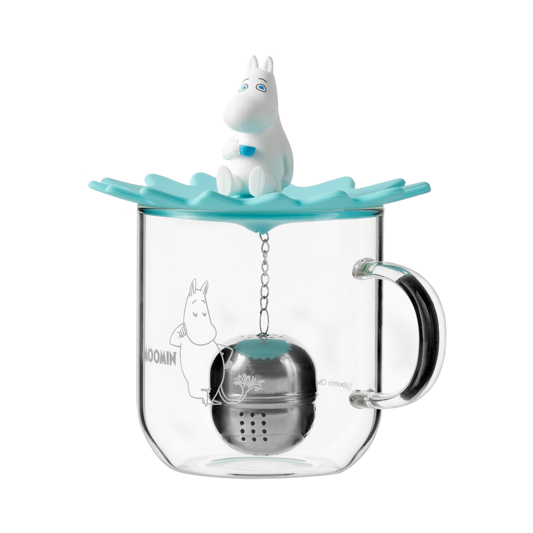 PO: Tea Glass 350ml Moomin - Blue