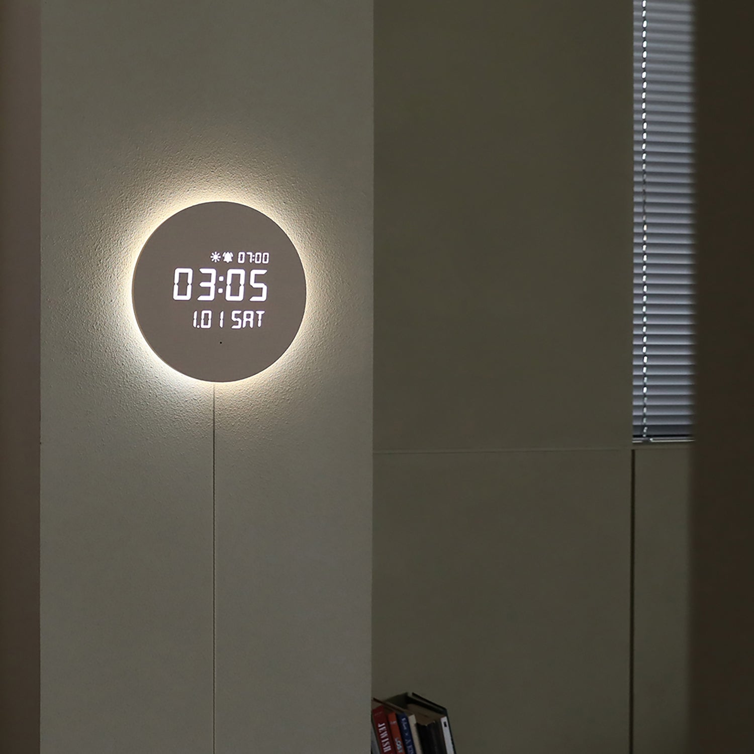 mooas Full Moon Backlight LED Clock MO-MC-L6