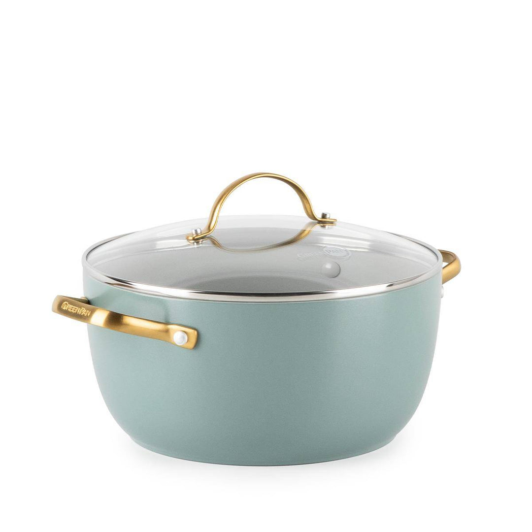 GreenPan Padova sky blue ceramic easy-to-clean pot with lid 24cm GP-CC006187 