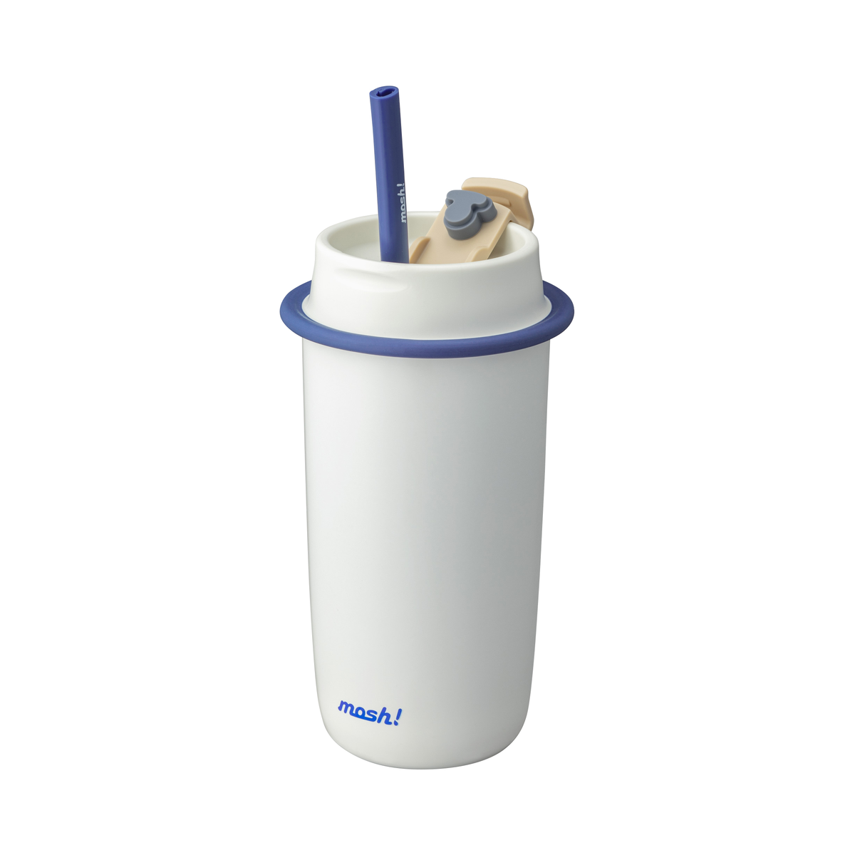 mosh! Latte SS Straw Bottle 480ml｜DS-DMLS480