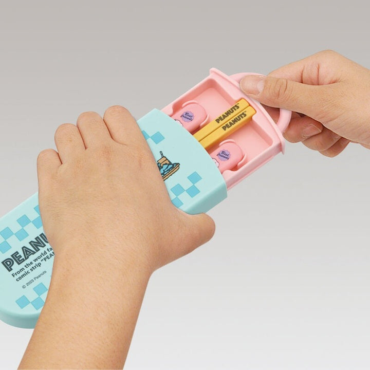 Skater 日本製抗菌Snoopy兒童餐具套裝 16.5cm - 藍色 | SK-664304