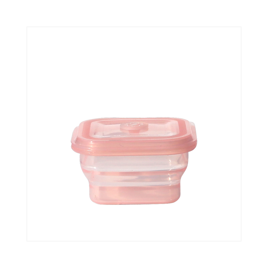 Living Creator Push Lock Collapsible Lunch Box 600 - Pink