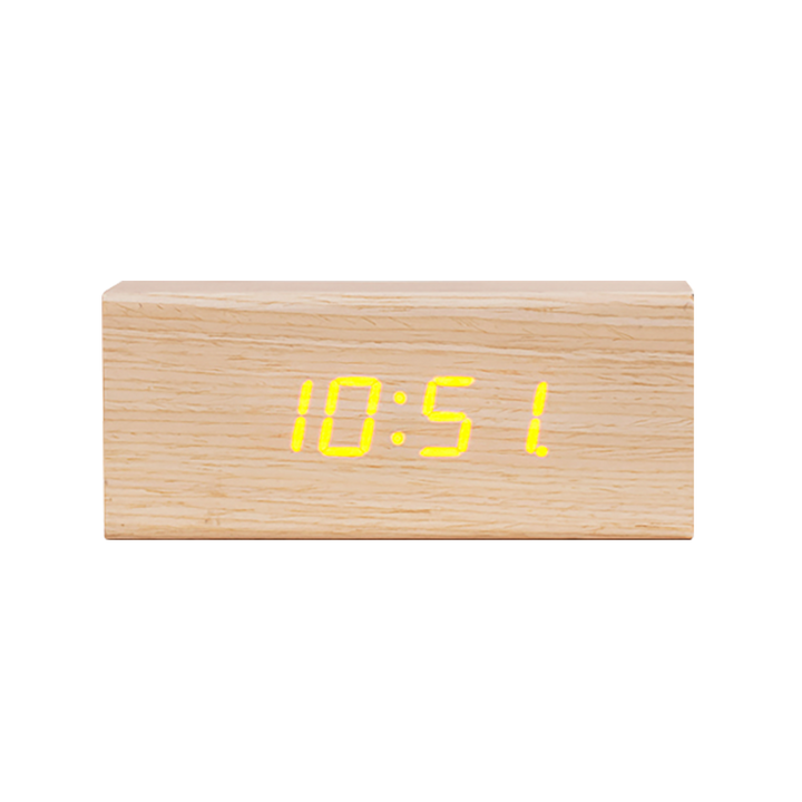 mooas Real Wooden Digital Alarm Clock MO-MDC2MR