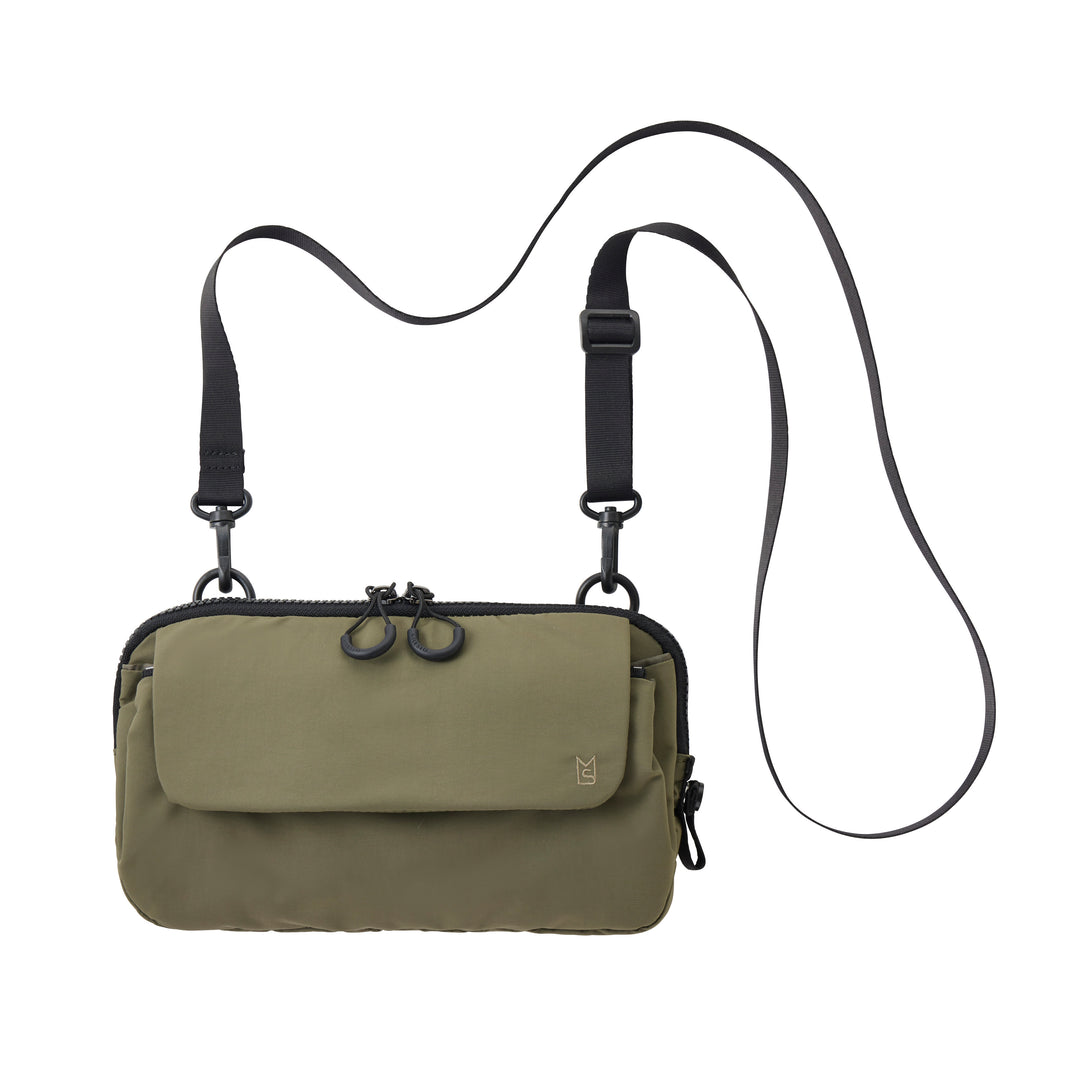 MILESTO TROT Multi Shoulder Bag - Khaki MLS878-KH