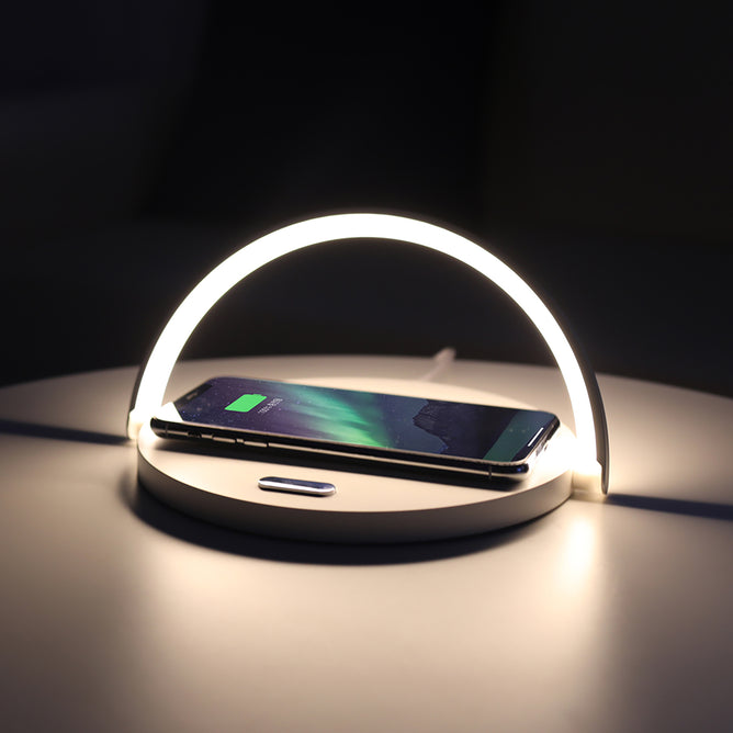 mooas 15W Modern Simple Wireless Charging Nightlight - White MO-MLW3R1WH
