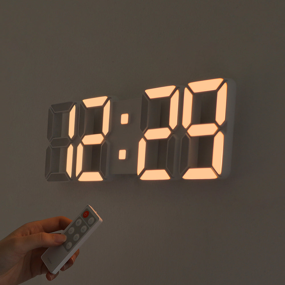 mooas Pure Slim White Gold LED Clock - 30cm M MO-MC-L2WG