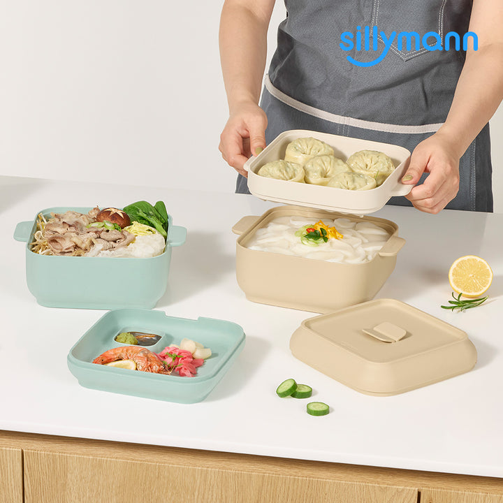 Sillymann Yori 微波爐矽膠蒸煮盒 1.6L | WSK7015