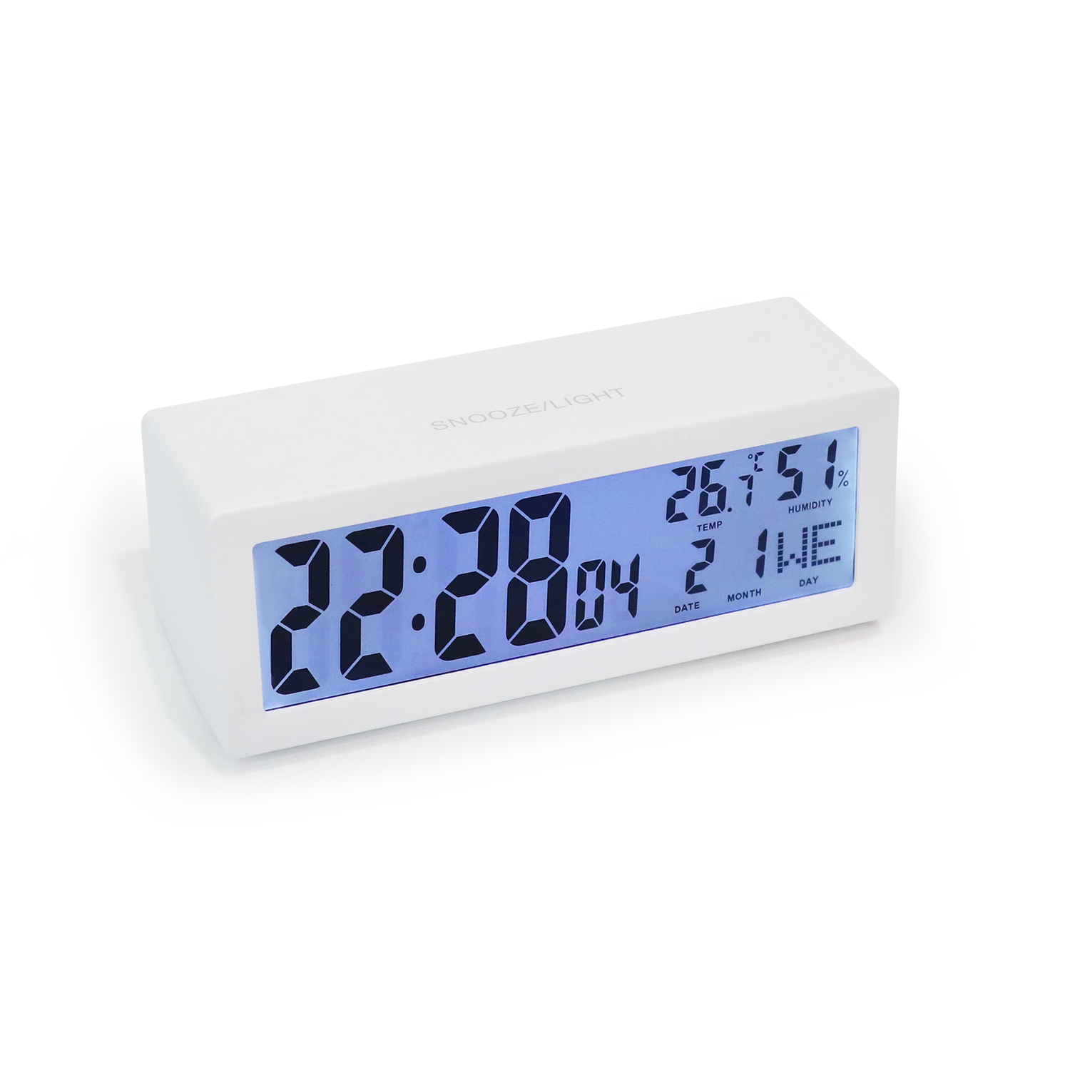 mooas Calendar Backlight Clock - White MO-MDC1WH