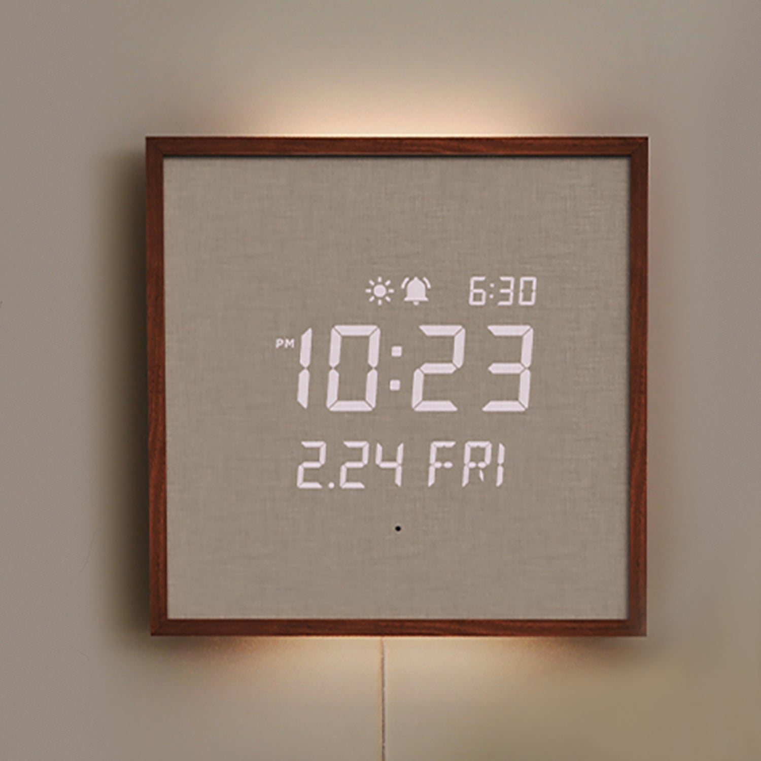 mooas Wooden Frame Backlight LED Clock MO-MC-L8