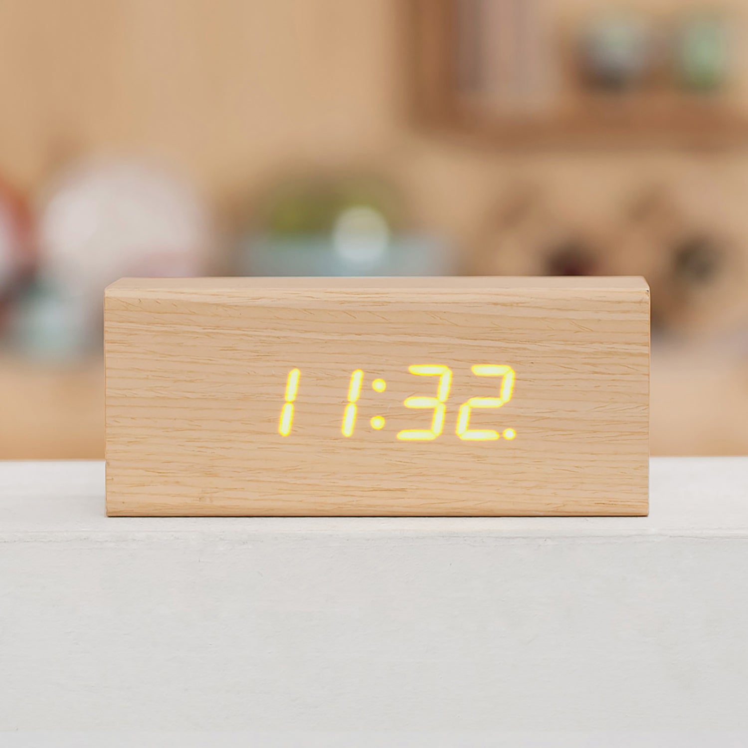 mooas Real Wooden Digital Alarm Clock MO-MDC2MR