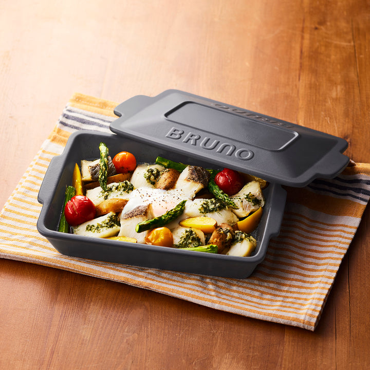 BRUNO Ceramic Grill Pan - Navy BHK279-NV