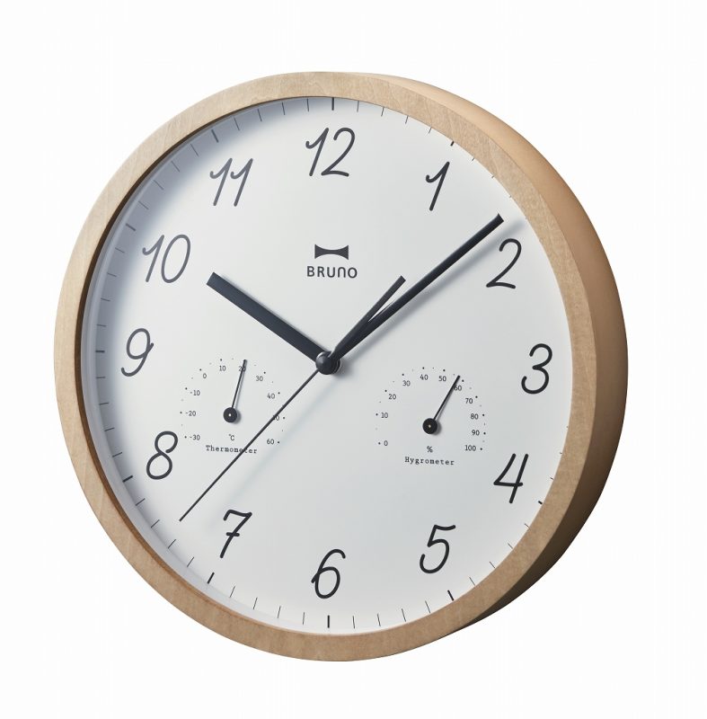 BRUNO Temp and Humidity Wall Clock BCW022