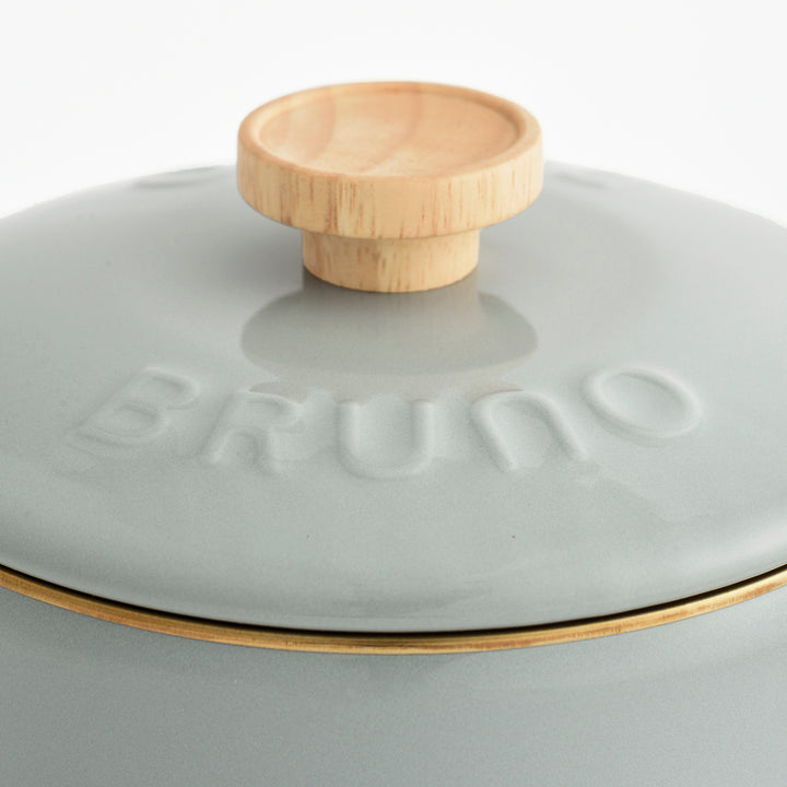 BRUNO 16cm琺瑯單柄鍋 - 米灰色