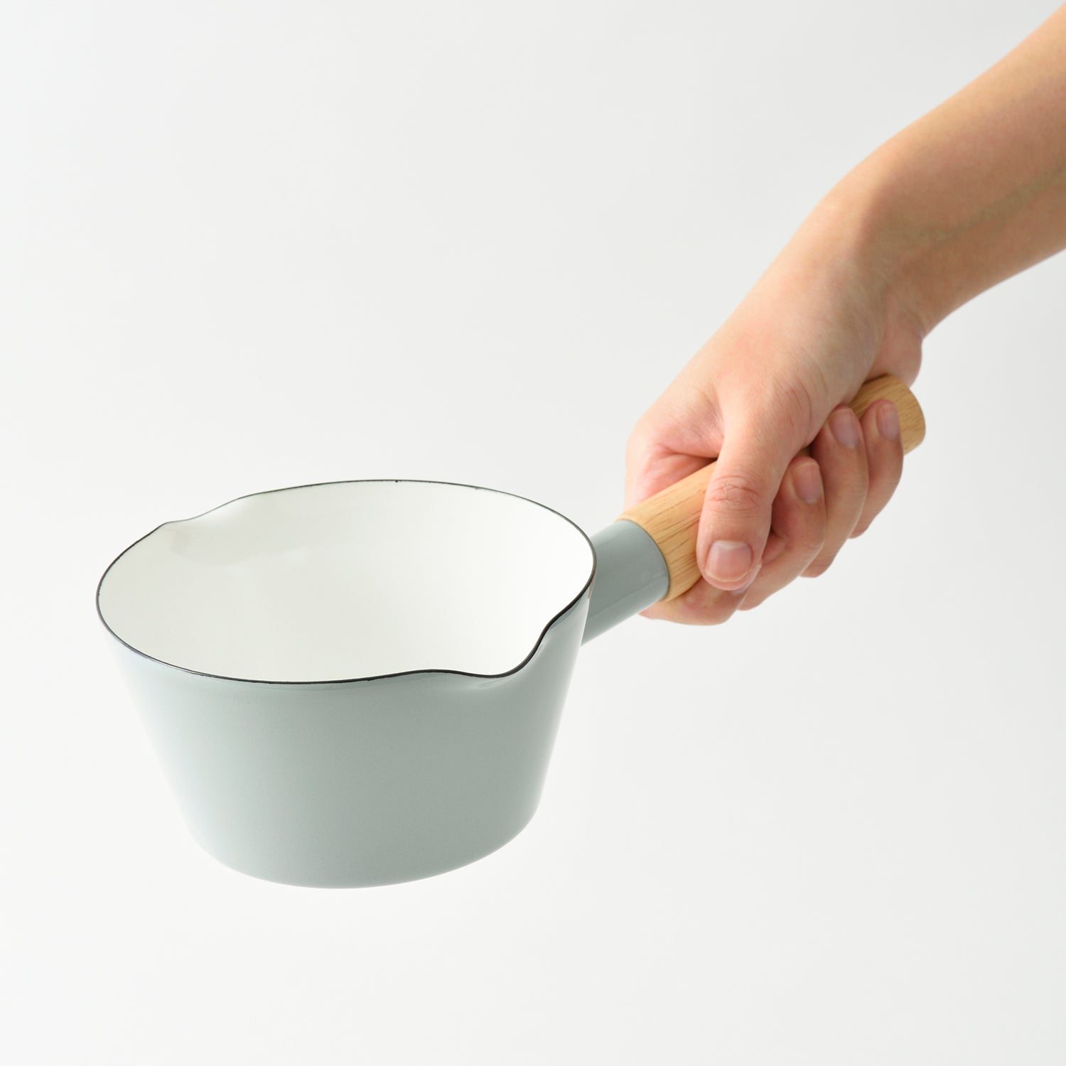 BRUNO 14cm 琺瑯牛奶鍋 - 米灰色