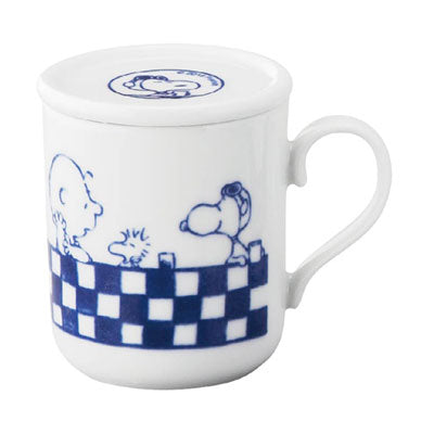 Yamaka 史諾比藍染陶瓷茶杯連蓋 SN82-12
