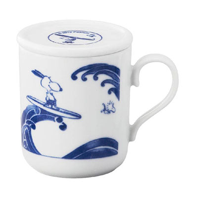 Yamaka 史諾比藍染陶瓷茶杯連蓋 SN83-12